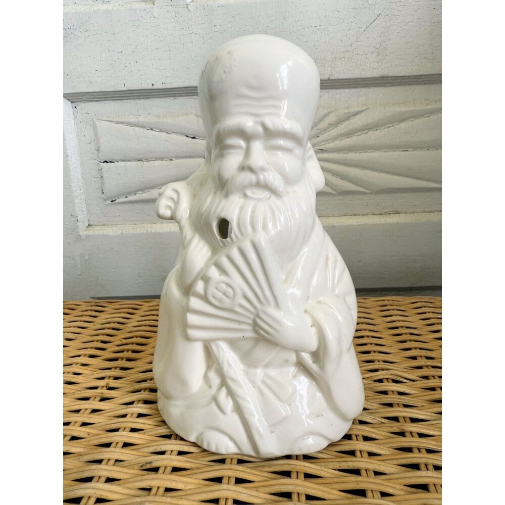 Vintage 70's Orchids of Hawaii Old Man White Ceramic Tiki Mug